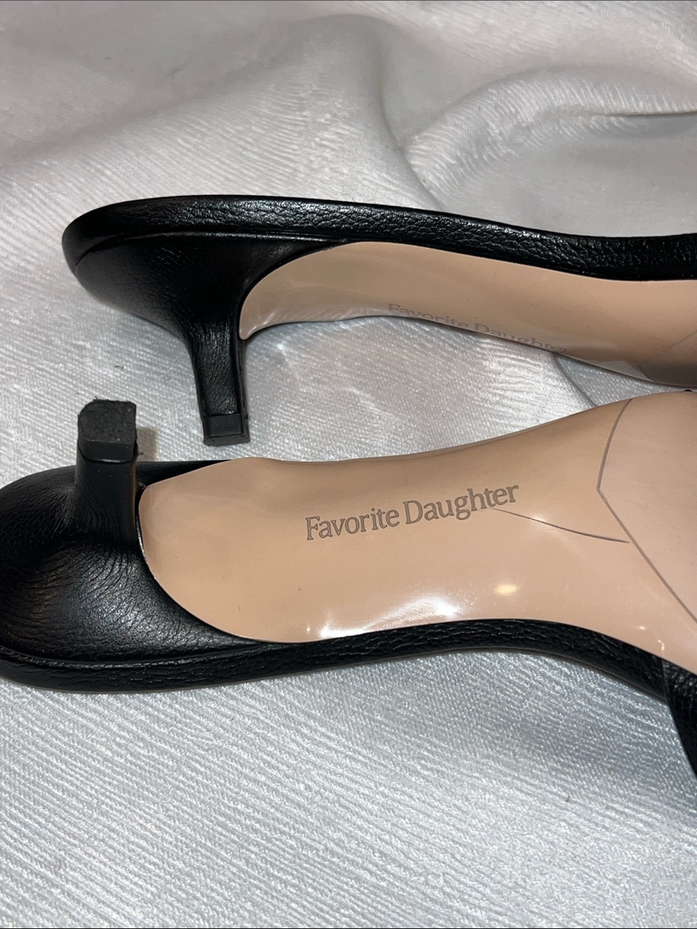 Women's Shiloh Black Leather Slide Sandals with Silver Buckle - Picture 10 of 12